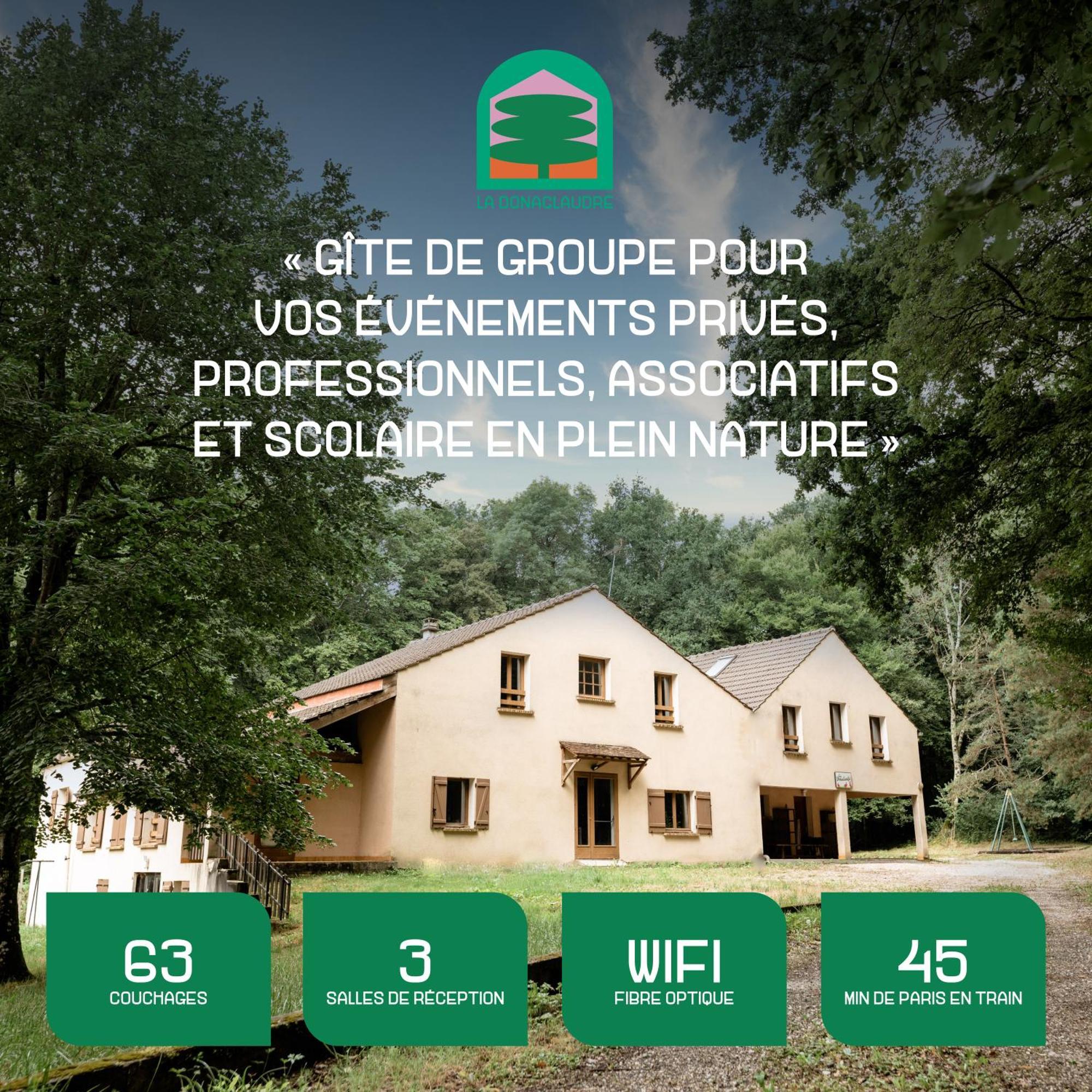 La Donaclaudre - Hebergement De Groupe En Pleine Nature, Ideal Pour Tous Vos Sejours ! 63 Couchages - 2 Grandes Salles - Salle De Jeux - Cuisine Professionnelle - Accessible Facilement - Localisation Attractive -Proche Paris & Disney Saint-Augustin  Экстерьер фото